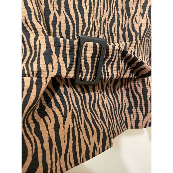 Liz Claiborne animal print long sleeve belted Y2K blazer suit jacket size 8 - Picture 11 of 12